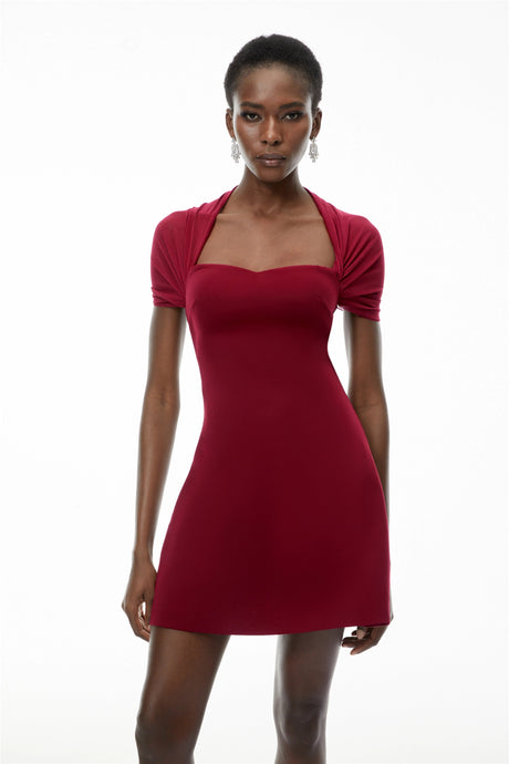 Morgan Mini Dress Red Sweetheart Neckline