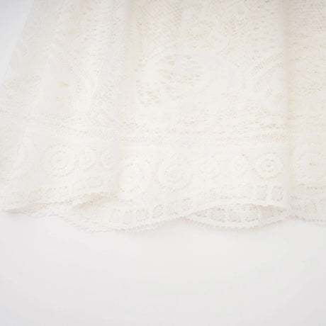 Chelsea Midi Dress White Jacquard Floral-lace Pleated