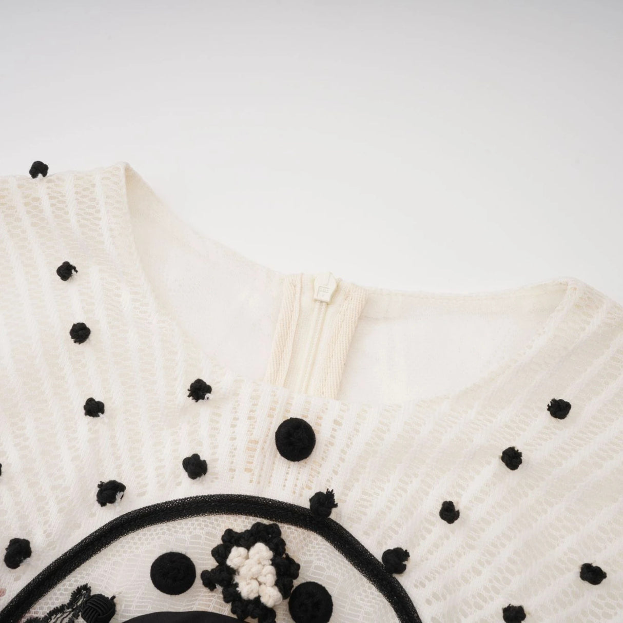 Phoebe White Jacquard Florallace Pleated Midi Dress