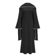 Piroska Black Pearl Trim Shawl Detail Maxi Dress