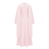 Piroska Pink Pearl Trim Shawl Detail Maxi Dress