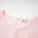 Piroska Pink Sleeveless Pearl Trim Mini Dress