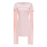 Piroska Pink Sleeveless Pearl Trim Mini Dress