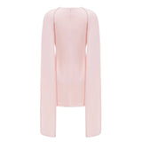 Piroska Pink Sleeveless Pearl Trim Mini Dress