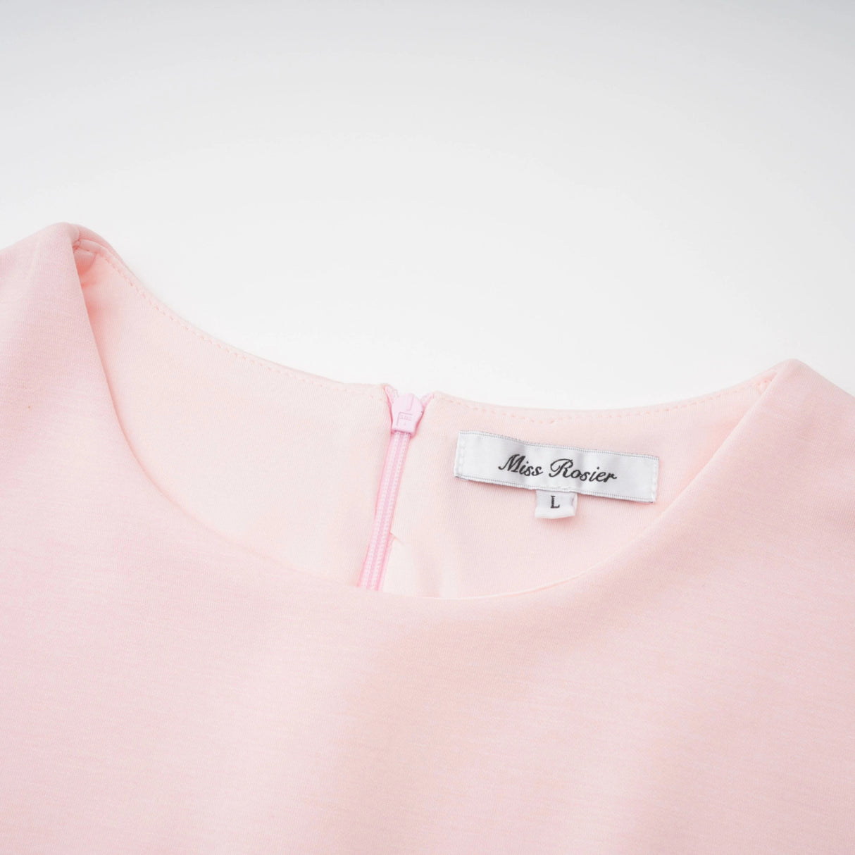 Piroska Pink Sleeveless Pearl Trim Mini Dress