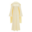 Piroska Yellow Pearl Trim Shawl Detail Maxi Dress