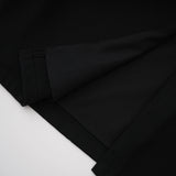 Priscila Black One Shoulder Color Block Maxi Dress