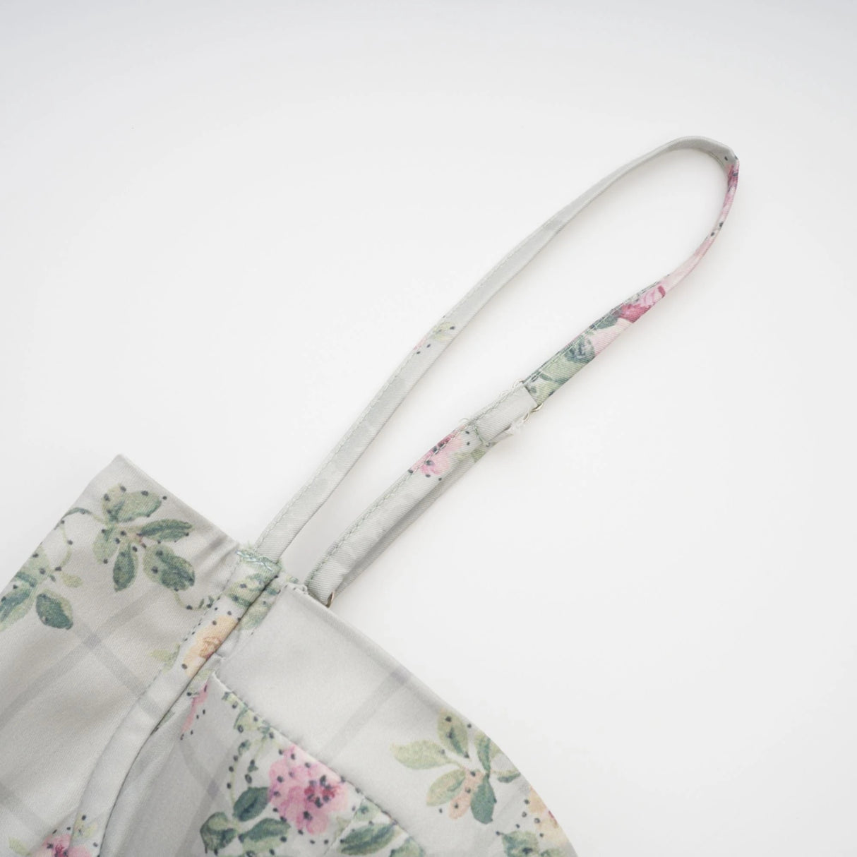 Prunelle sagegreen floralprint shirred midi dress