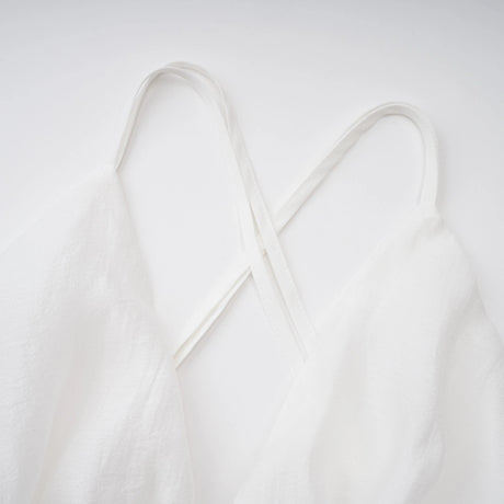 Rita mini dress white shirred flounced