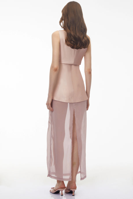 Harmony Maxi Dress Blush Pink Floral Embroidered