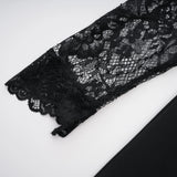 Quitterie Black Lace Panel Maxi Dress