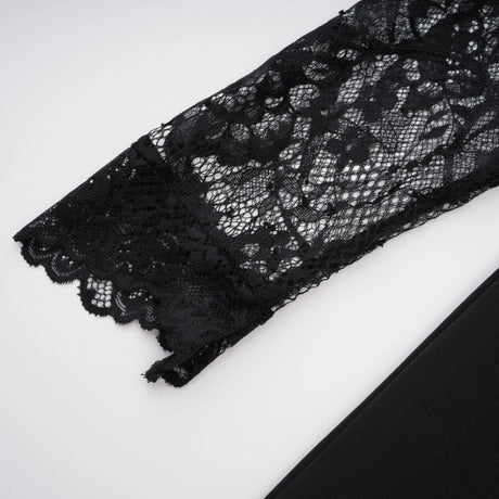 Lidia Maxi Dress Black Lace Panel