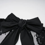 Quitterie Black Lace Panel Maxi Dress