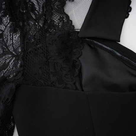 Lidia Maxi Dress Black Lace Panel