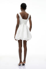 Quitterie White Off Shoulder Mini Dress