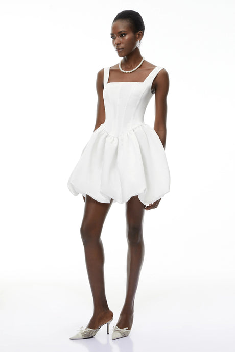 Enrica Mini Dress White Off Shoulder