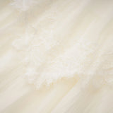 Rachel Beige Tiered Mini Dress with Lace Trim
