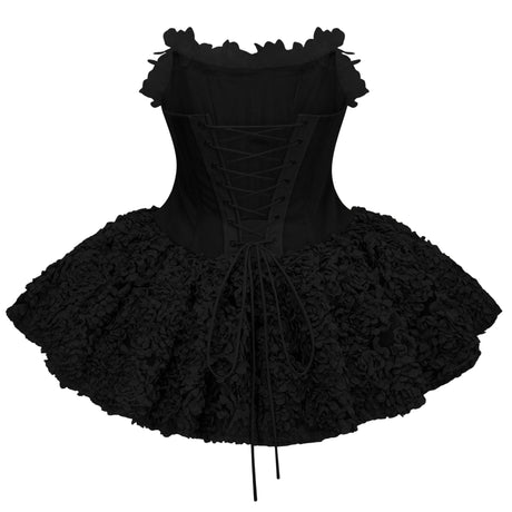 Celeste Mini Dress Black 3D Petal Tulle