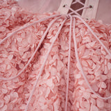 Rachel Pink 3D Petal Tulle Mini Dress