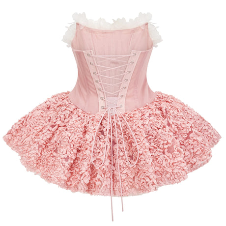 Rosangela Mini Dress Pink 3D Petal Tulle