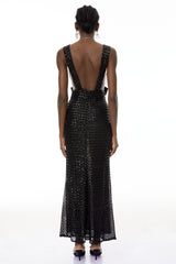 Raelynn Black Deep VNeck Bodycon Maxi Dress