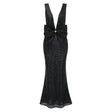 Raelynn Black Deep VNeck Bodycon Maxi Dress
