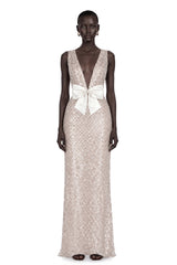 Raelynn White Deep VNeck Bodycon Maxi Dress