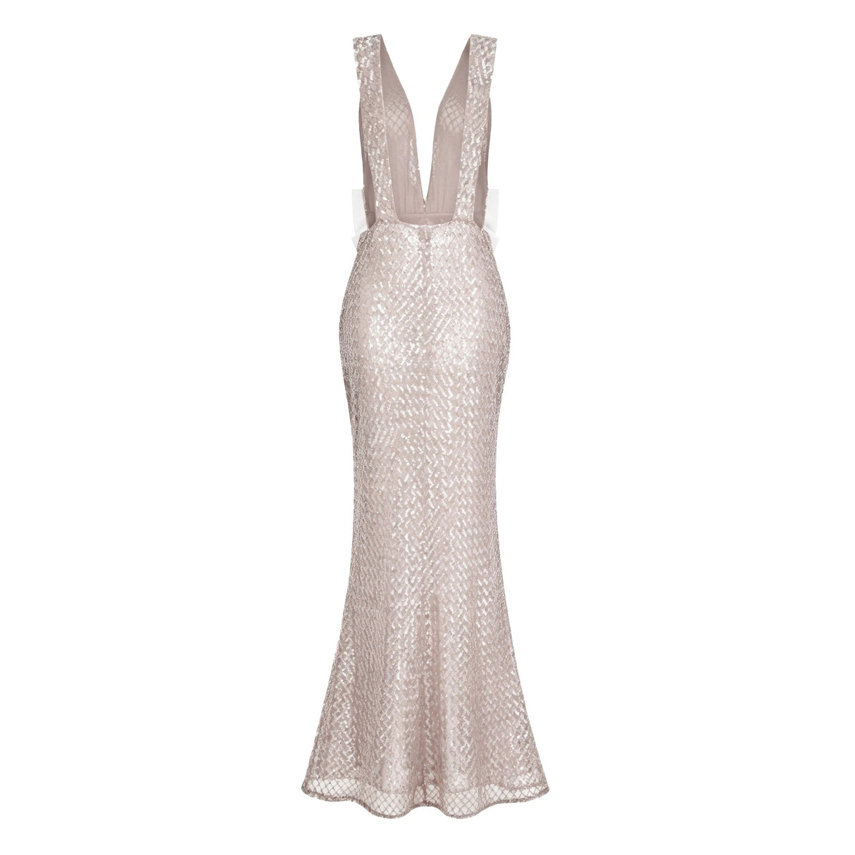 Raelynn White Deep VNeck Bodycon Maxi Dress