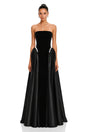 Raffaella Black Pearl Trim Maxi Gown