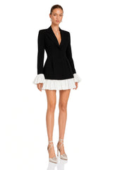 Rébecca Color Block Mini Blazer Dress
