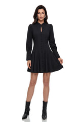 Renee Black Button Down CutOut Mini Dress
