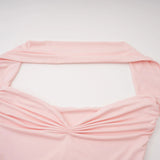 Rêverie Pink Sweetheart Neck Maxi Dress
