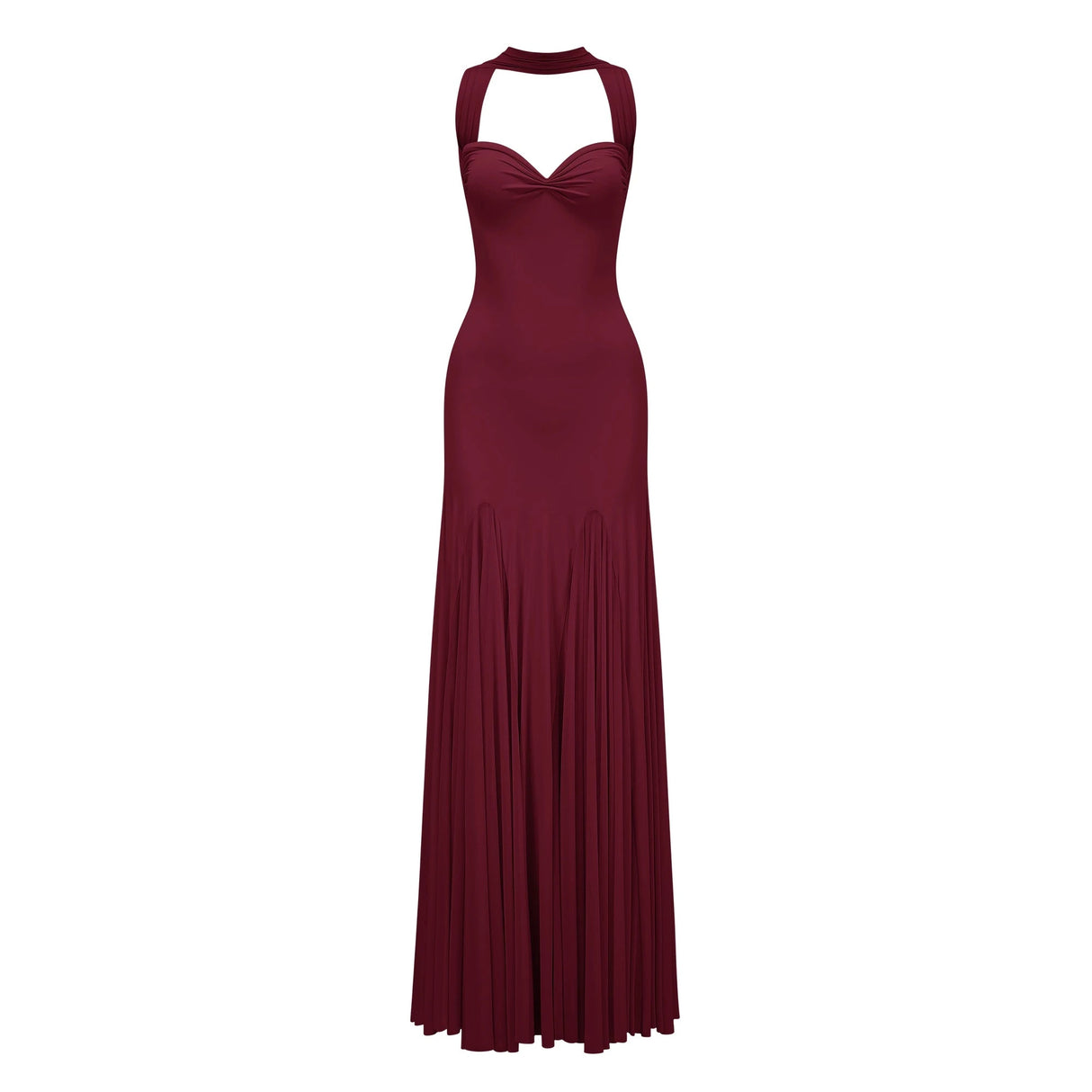 Rêverie Red Sweetheart Neck Maxi Dress