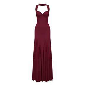 Rêverie Red Sweetheart Neck Maxi Dress