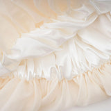 Riley Cream White Draped Tulle Maxi Dress