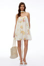 Rin White Off Shoulder Floral Print Mini Dress