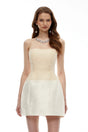 Rocía Champagne Off Shoulder Mini Dress