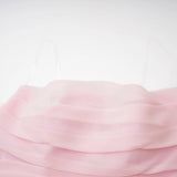 Romane Pink Strapless Corset Chiffon Maxi Dress