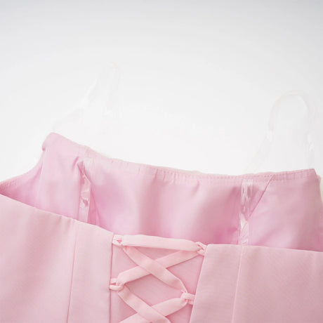 Kaitlin Maxi Dress Pink Strapless Corset Chiffon