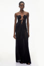 Ronit Black SemiSheer Mesh Maxi Dress