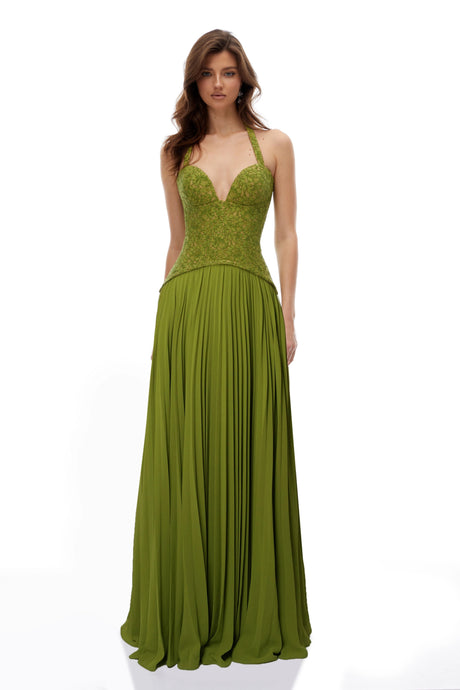 Livia Emerald Corset Gown