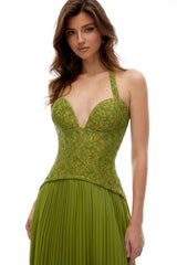 Ronja Emerald Corset Gown