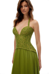 Ronja Emerald Corset Gown