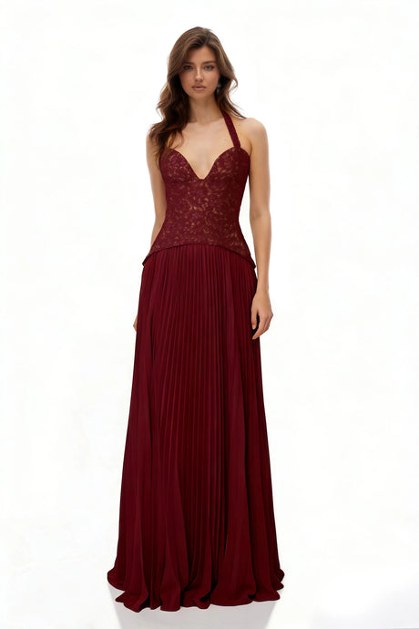 Sarah Ruby Red Corset Gown