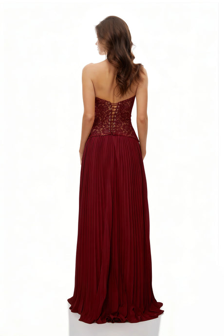Sarah Ruby Red Corset Gown