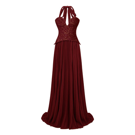 Sarah Ruby Red Corset Gown