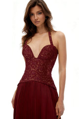Ronja Ruby Red Corset Gown