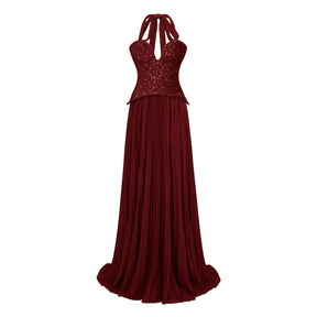 Ronja Ruby Red Corset Gown