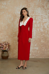 Rorie Red DoubleBreasted Blazer Midi Dress