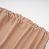 Rosalie gold asymmetrical pleated maxi dress